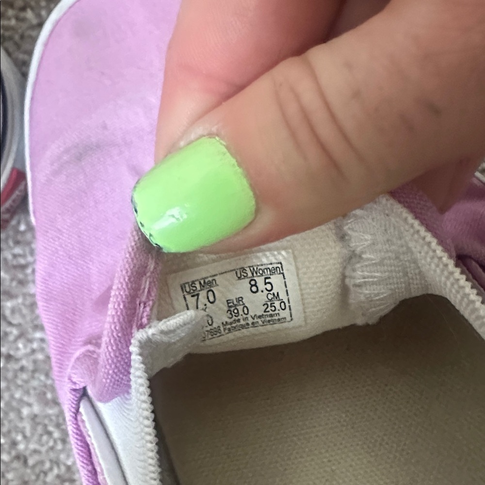 Pink Womens Slip On Vans- Size 8.5 - Picture 5 of 6